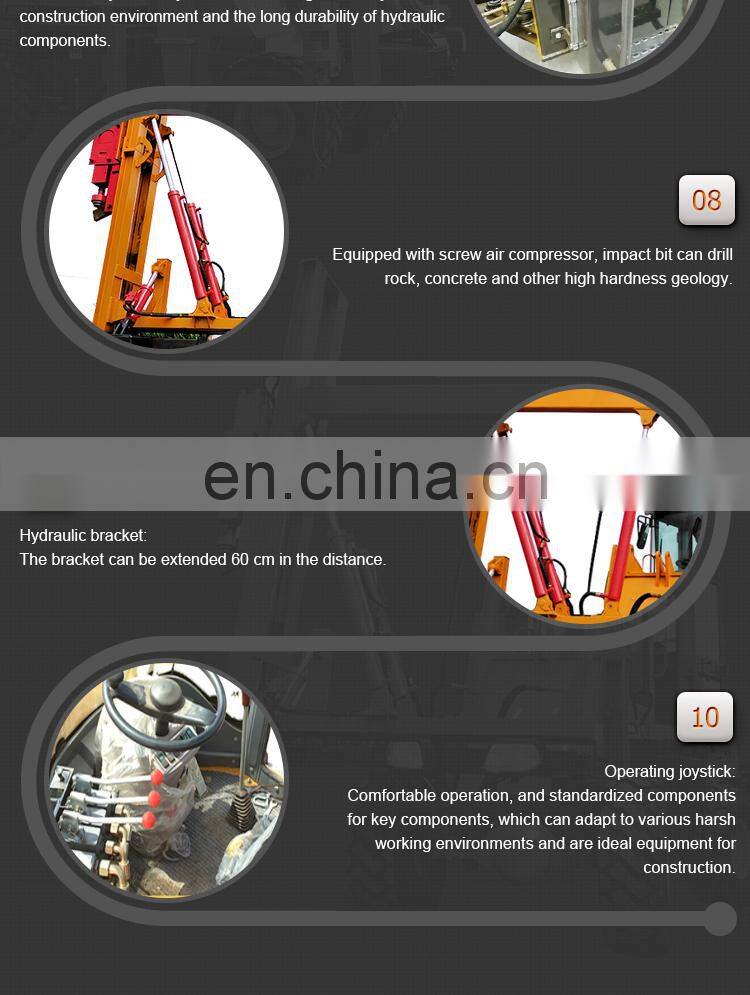 CE approved diesel power hydraulic load pile driver for highway guardrail