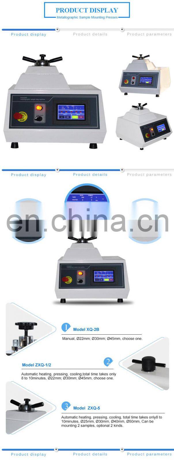 Hot Sales Touch Screen Metallographic Equipment Mounting Press Machine With Four Kinds Of Molds