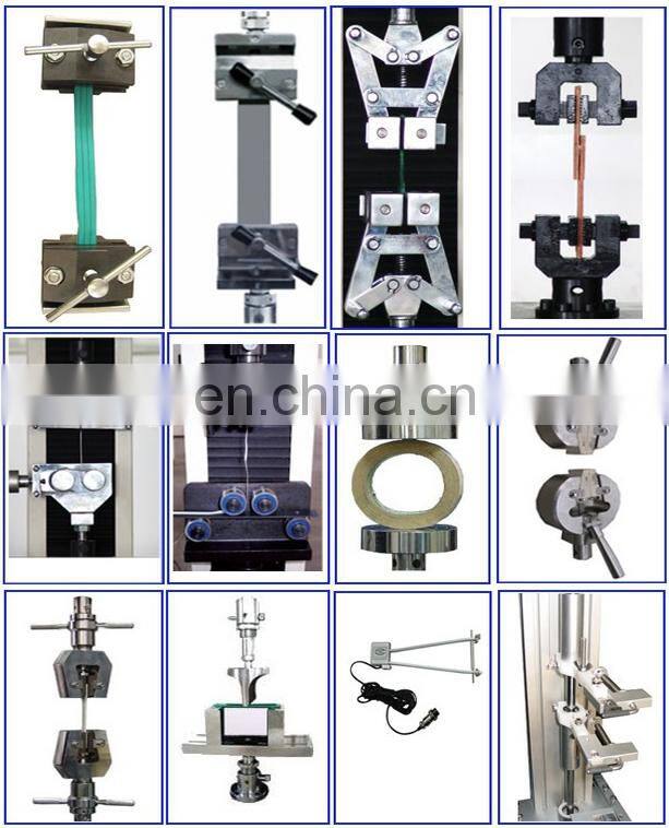 Electronic universal tensile compression peeling testing machine grips and fixtures
