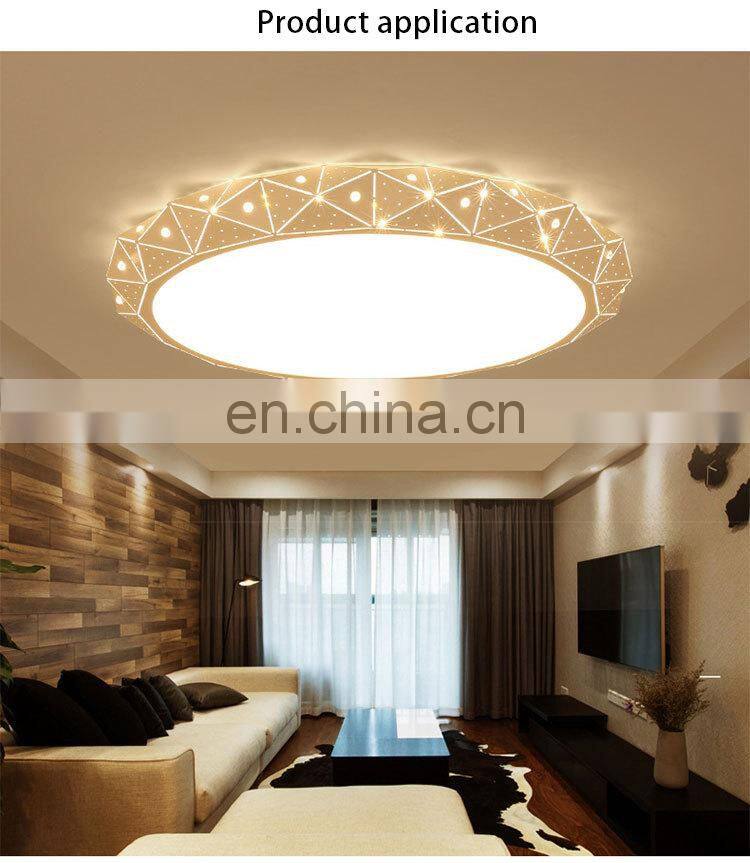 Modern Simple Round LED Living Room Ceiling Light Creative Acrylic Bedroom Lighting