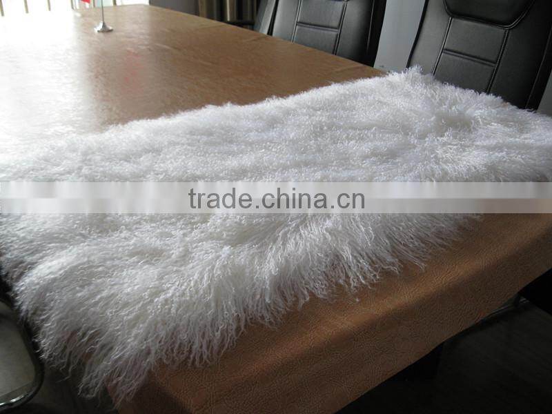 fashion design mongolian sheep fur rug/carpet