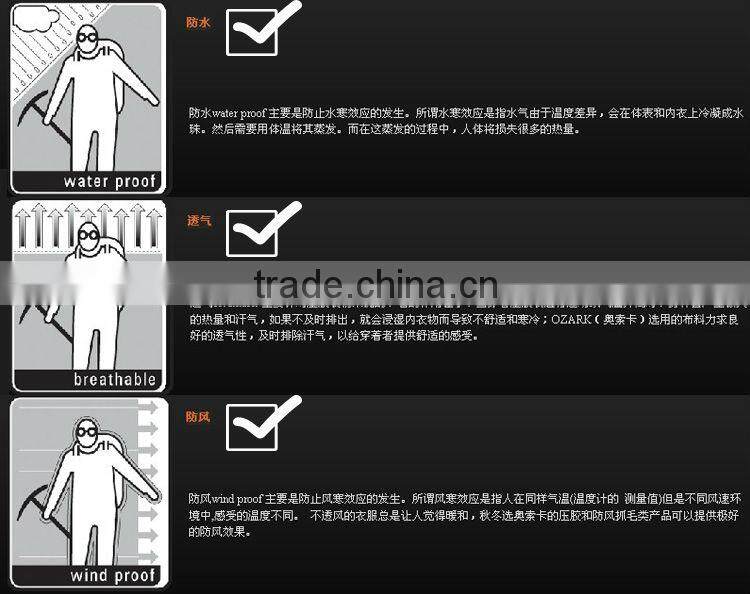 rather warmth and breathable and water proof multi-functional with PTFE ski suit for skiing