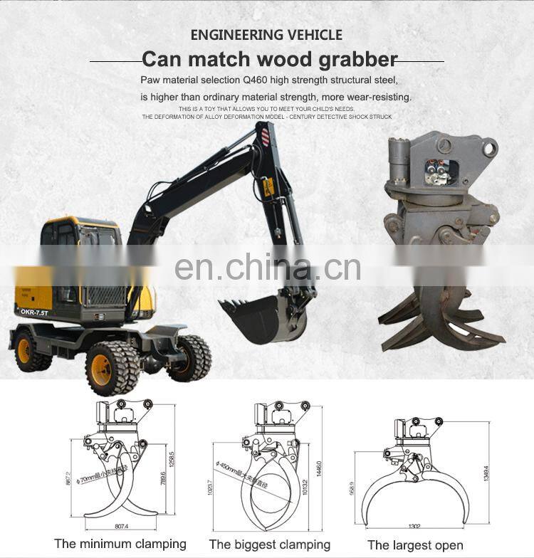 Construction machinery cheap 7.5T wheel excavator for sale