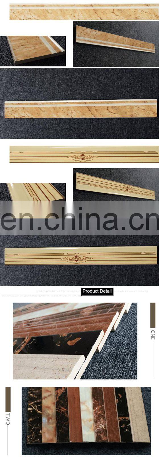 Middle east market project inkjet print 8x40cm ceramic skirting tile