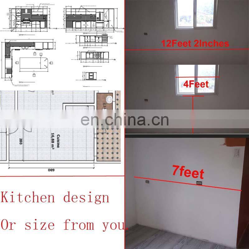 New classic kitchen cupboard design handleless kitchen cabinet