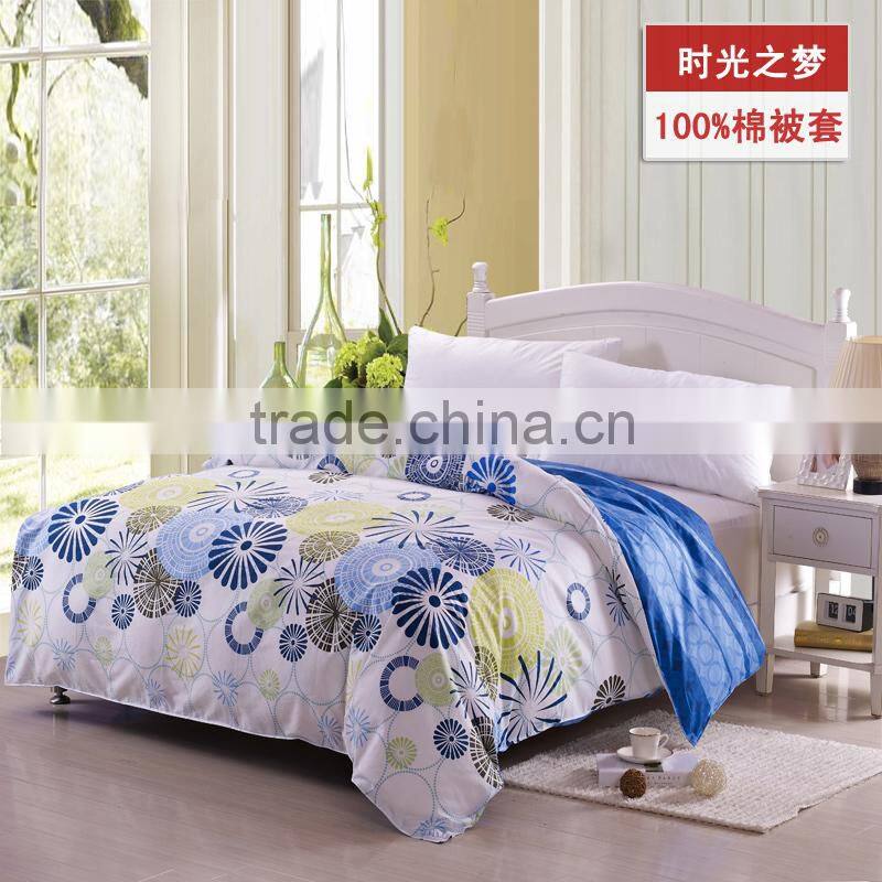 Blue and white cotton factory wholesale cheap price print your own duvet cover