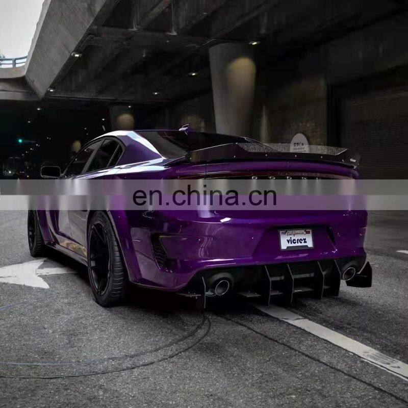 Runde New Arrival For 15-19 Dodge Charger Upgrade SRT Wide Body Kit Front Bumper Wheel Eyebrow Spoiler Wide Fender