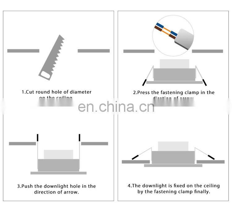 ALLWAY Hot Sell Exhibition Hall Three Color Temperatures Recessed Indoor Down Light Round Led Downlight