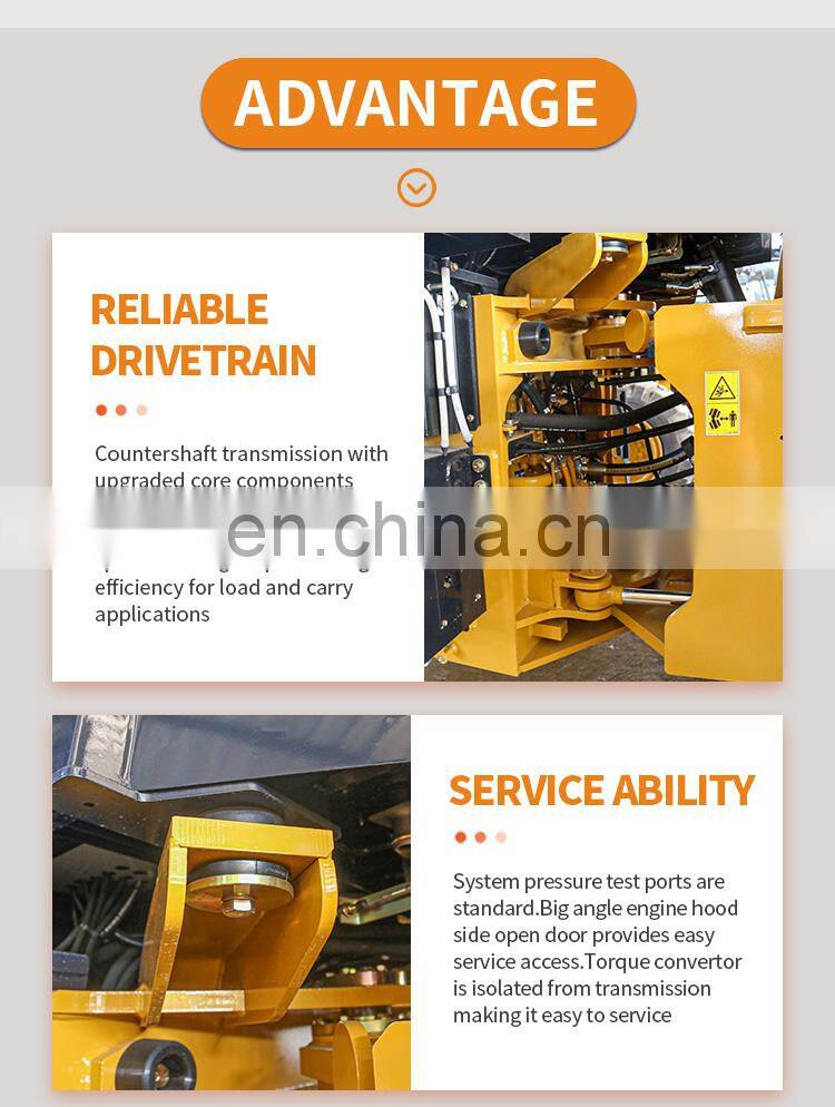 2022 950 655D China 5T Wheel loader front Loader with coal bucket