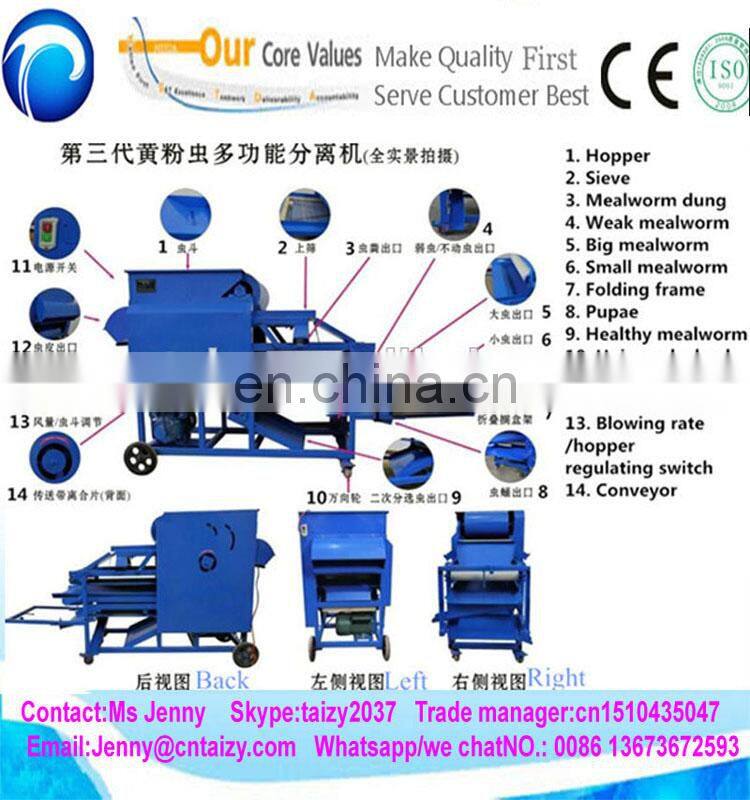 Multifunctional Mealworm Machine to Separate /Small Worm Multifunctional Tenebrio molitor Selecting Machine