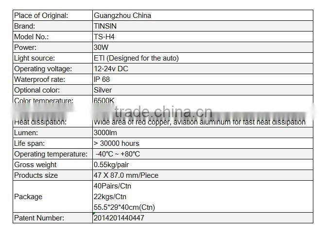 Generation 2 30w car led headlight ( headlamp ) for original car super bright 3000LM