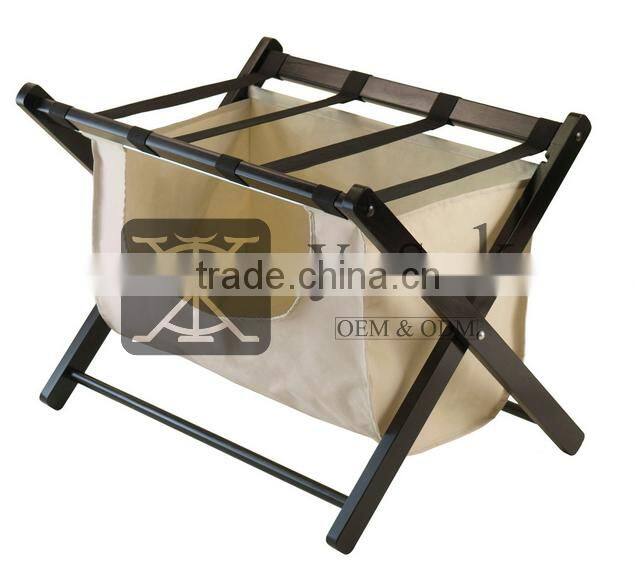 LG-056 Solid Wood Stockable & Foldable Hotel Room Luggage Rack