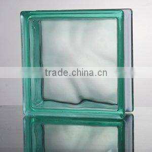 Various size and pattern green glass brick