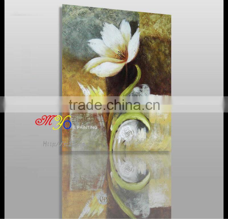 handmade home decor Artwork white daisy oil painting on canvas