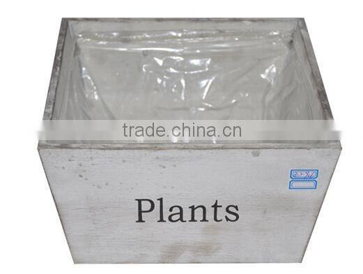 Old Wooden Flower Planters, Wood Rectangular Planter Boxes, Garden Pots Planter