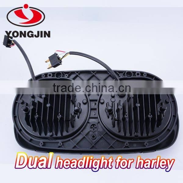 Harley street glide driving headlight cover double lens projector headlight