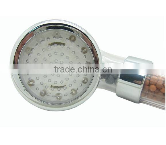 Chrome ABS LED water saving shower head