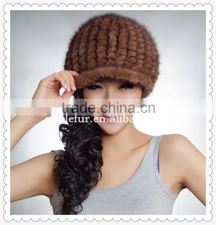 latest design autumn stylish Hat famous designer real mink fur hat