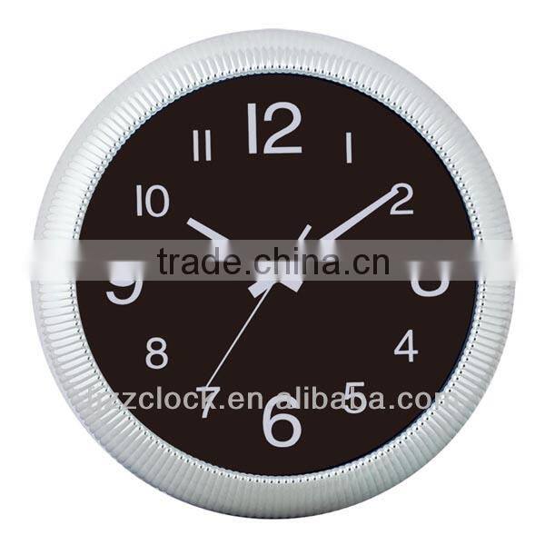 Quartz Movement Clock Silent, 15 inch Plastic Quartz Wall Clock