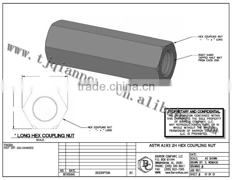 Hebei Stainless Steel Round Coupling Nut