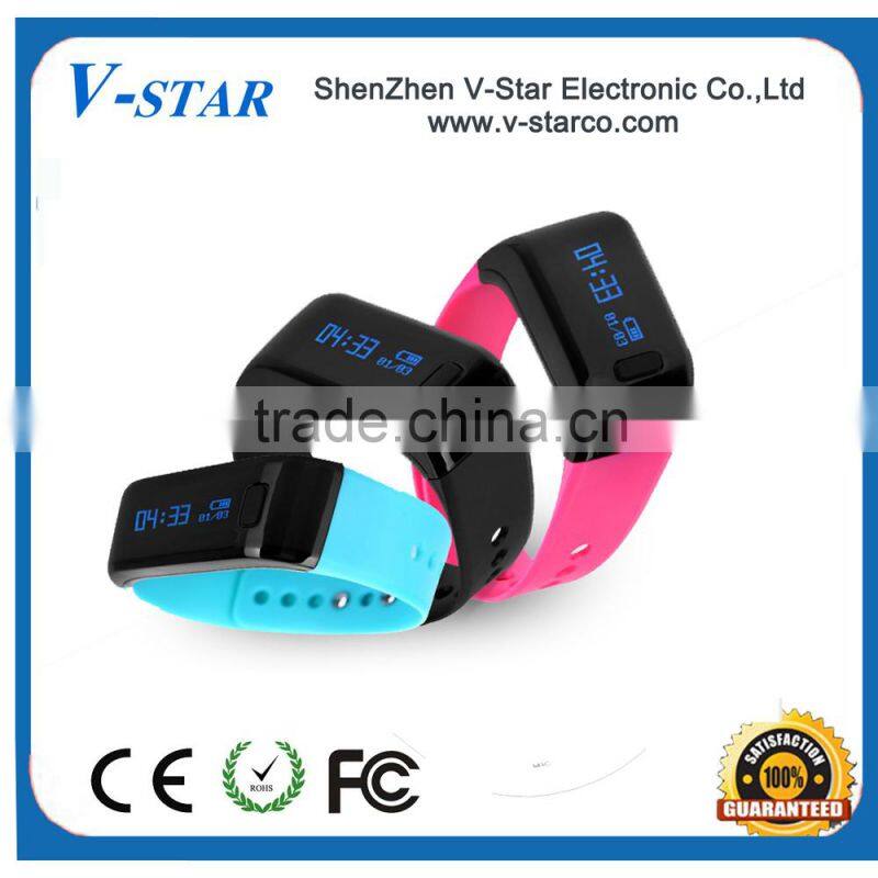 2015 new arrival stainless steel intelligent bluetooth cicret smart bracelet with health sleep monitoring and pedometer