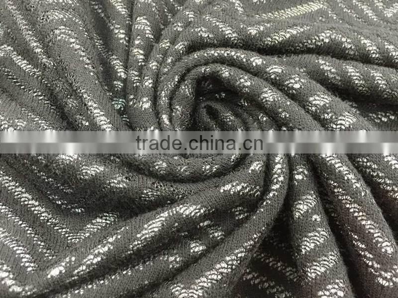 china supplier TR coarse knit fabric in vee design for dresses