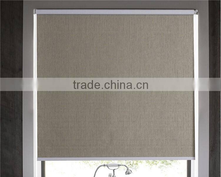 Grey fabric complete black out roller blinds for home decoration