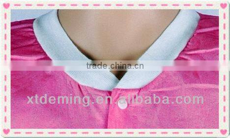 Disposable PP Visitor Coat with knitted cuff , three pockets