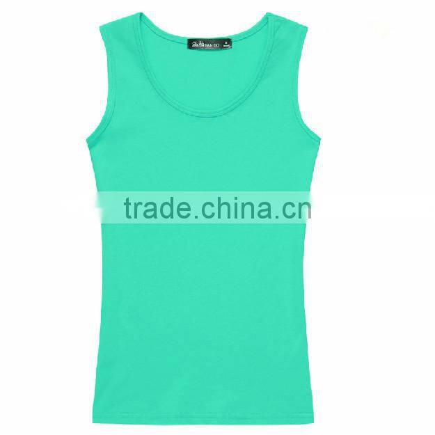 100% Cotton Bright Color OEM Produce Women Vest