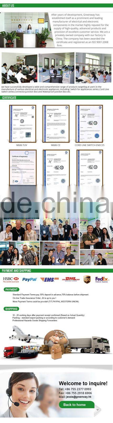 ip68 grade 3pin 2 way submersible junction box with tuv