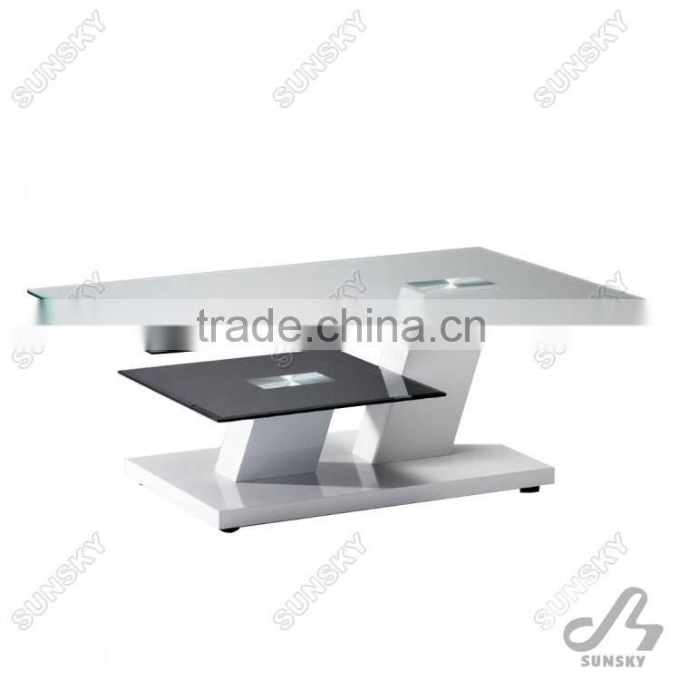 modern tempered glass nesting coffee table 4285