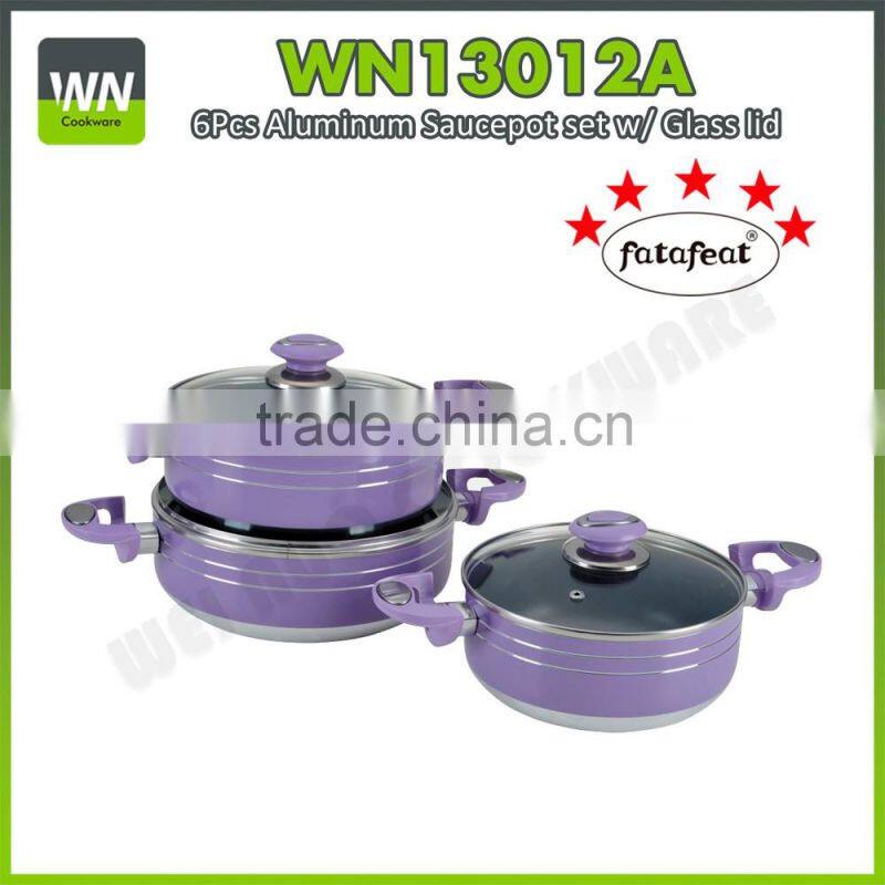 Non-stick coating aluminium casseroles different size available casserole with lid