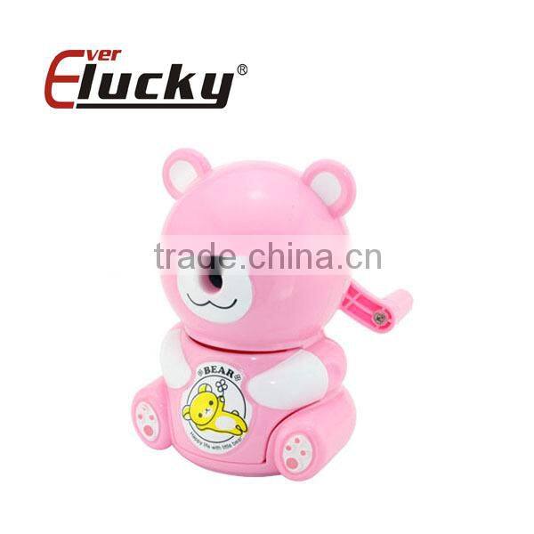 Hot Sale Single Hole Mechanical Bear Shape Pencil Sharpener For School Kids