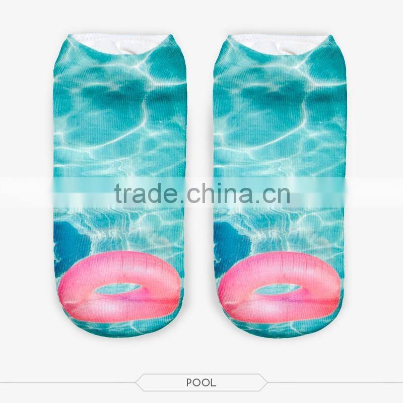 women ankle pug dog puppy high quality 3d digital full print colorful ankle socks sports unisex custom hot sale stretch spandex