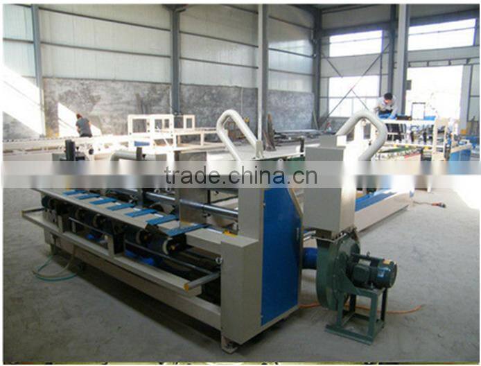 Automatic corrugated paperboard carton box folder gluer machine