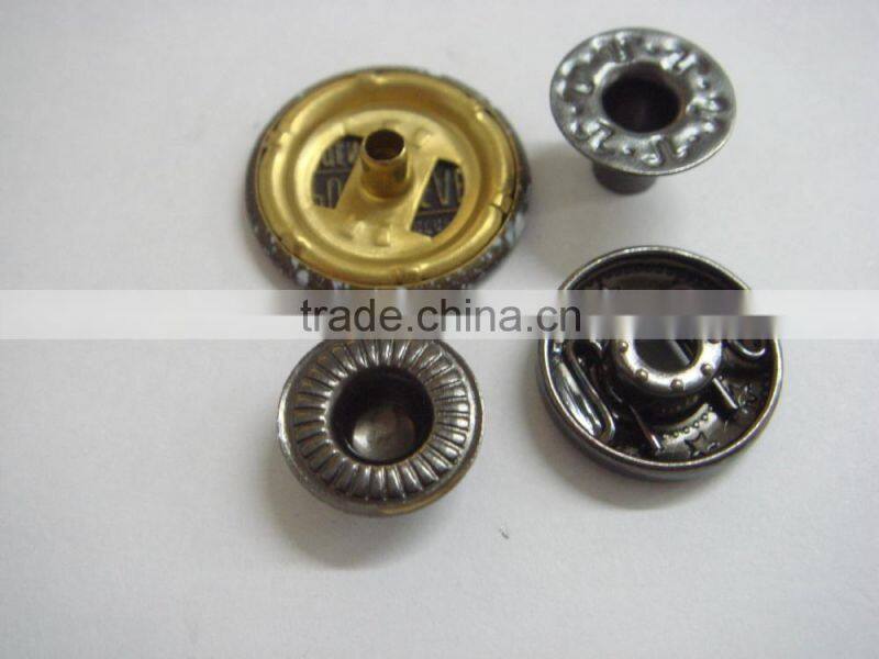 18mm custom coins logo engraved metal snap button for clothes