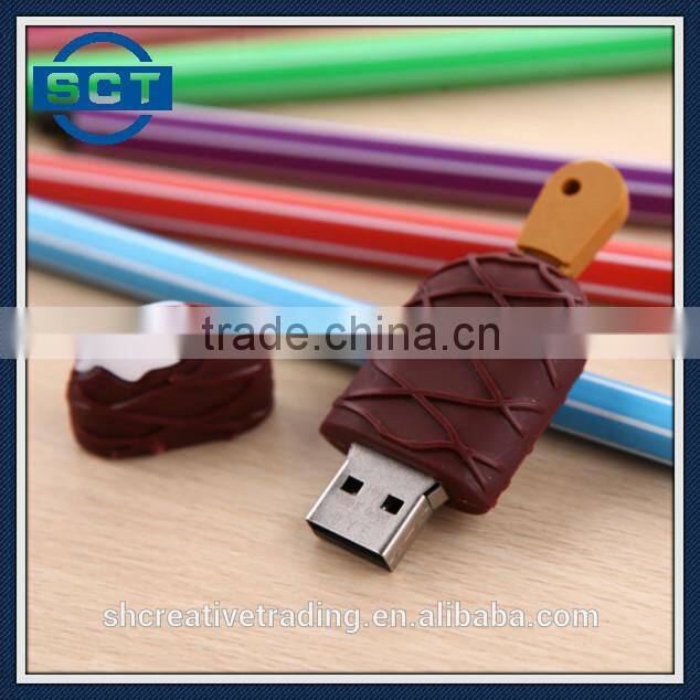 32GB/16GB/8GB Ice Cream Shape USB 2.0 High Speed Flash Drive U Disk Memory Stick USB Drive