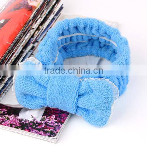 korea styleheadband mircofiber bowknot lace headband for female young girl