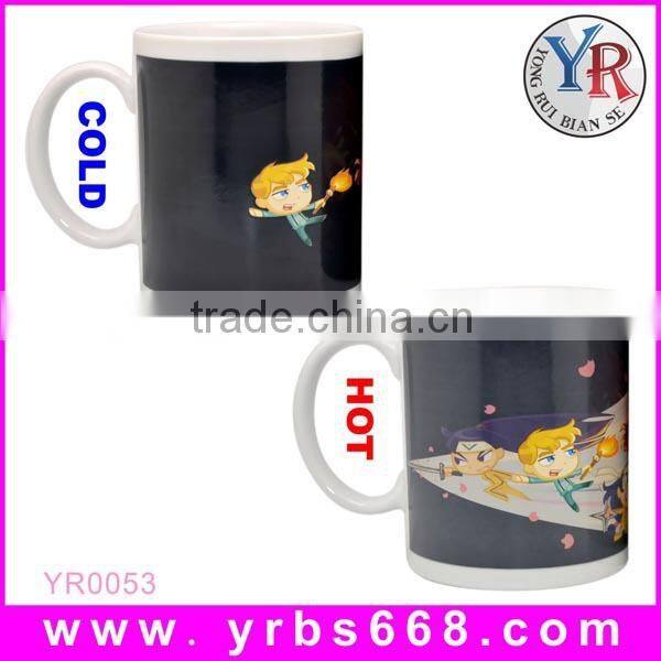 Heat sensitive color changing ceramic coffee mug manufacturer