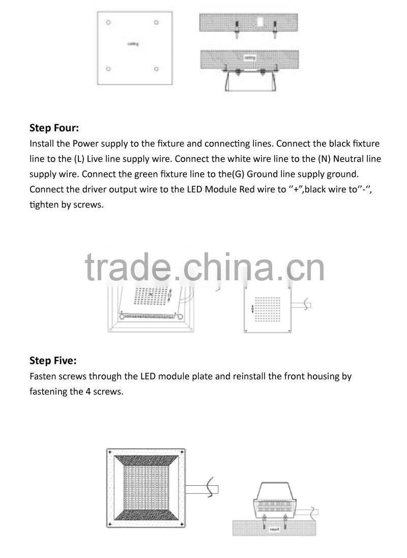 UL listed 40w gas station led canopy light