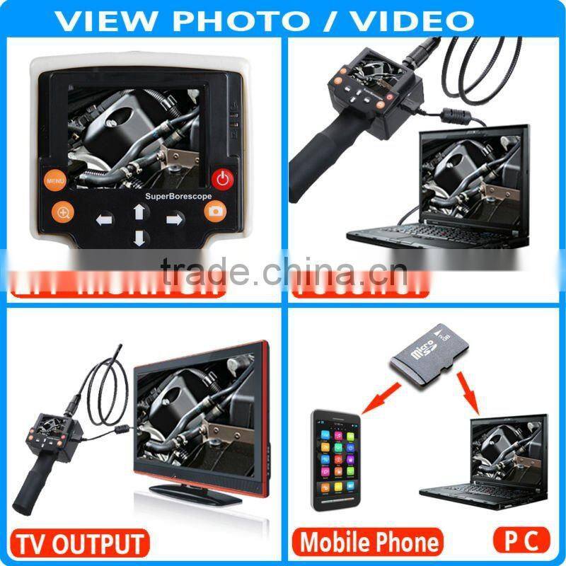 2.4" LCD Video DVR USB Zoom Rotate Inspection Camera Borescope Endoscope