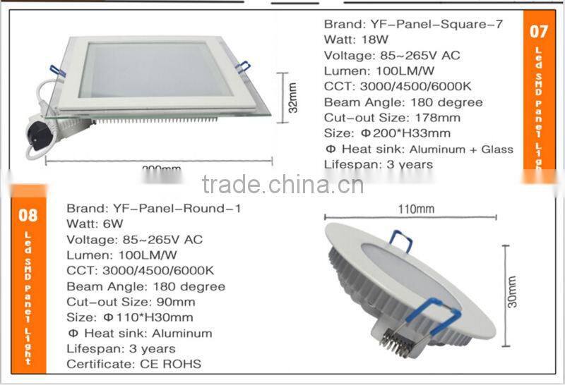 Square Round LED slim Panel Lighting Price,LED Panel Lighting