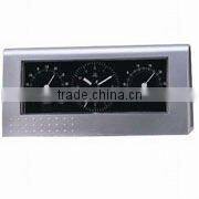 analog weather station clock with themometer & hygrometer & barometer
