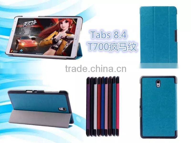 Crazy Horse Pattern Pouch Leather Case for Samsung Galaxy Tab S T700 F-SMT700LC003