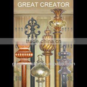 Decorative Antique White Pineapple Curtain Rod Finials For Large Wooden Poles