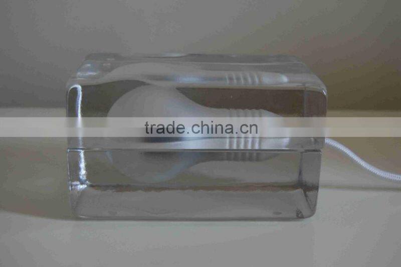 Modern LED Table lamp with Transparent Crystal simple square table lamp