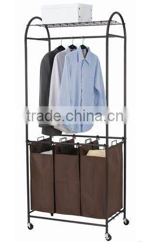 Hot sale removable metal garment rack with het cloth