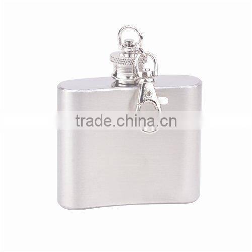 2oz. Stainless Steel Key Chain Hip Flask