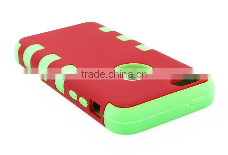 3 in 1 hybrid silicone case for iPhone 5C mobile accessory