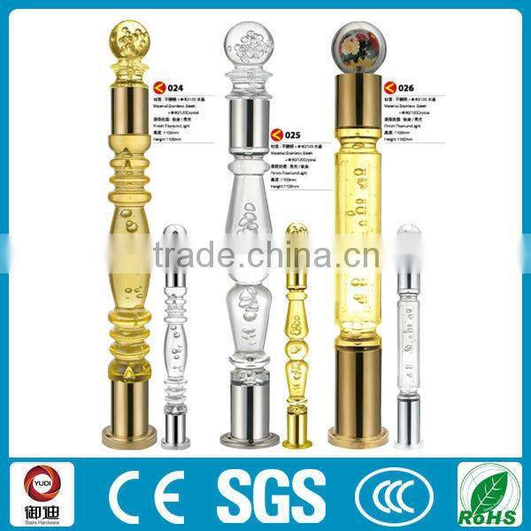fashion design crystal pillar for home staircase
